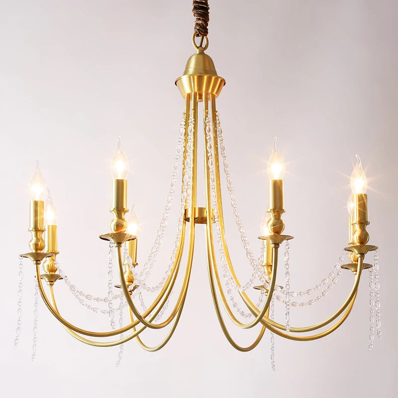lustre en laiton moderne pour éclairage intérieur élégant - vue 12 sur 13