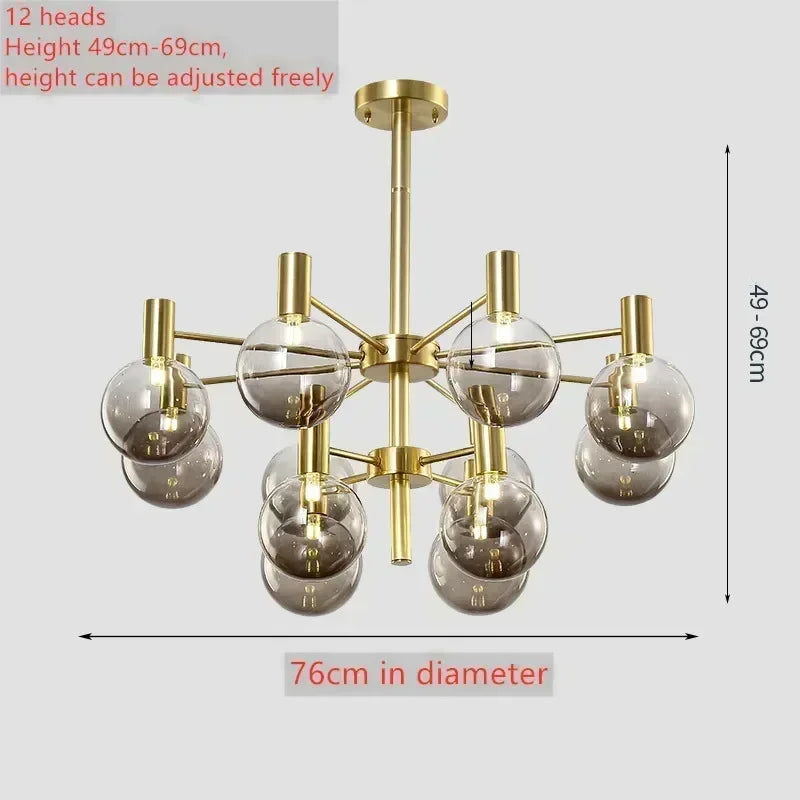 suspension minimaliste nordique en verre pour décoration moderne