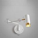 applique murale led moderne pivotante avec interrupteur flexible