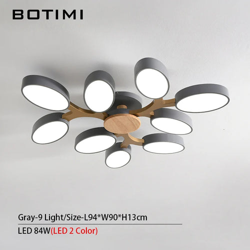 plafonnier LED gris en forme d'arbre - vue 21 sur 32