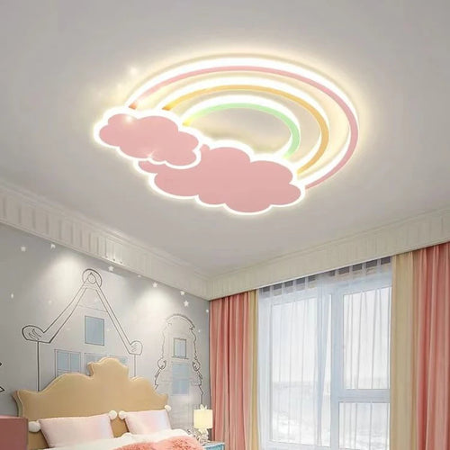 plafonnier nuage arc-en-ciel pour chambre d'enfant décorative et chaleureuse - vue 2 sur 8