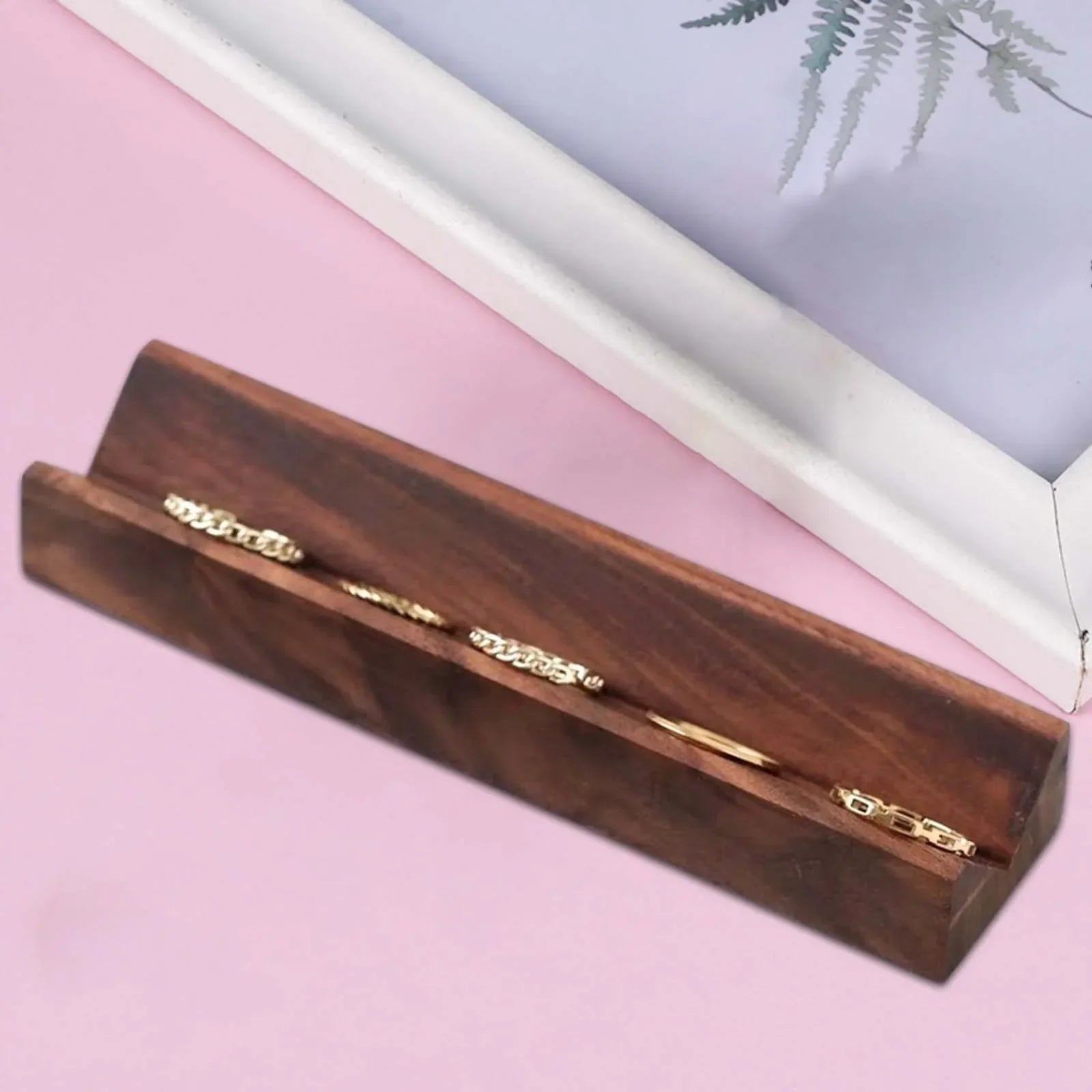 présentoir à bagues en bois vintage pour bijoux - vue 9 sur 9