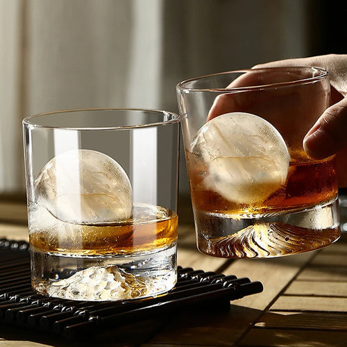 Verre à vin montagne enneigée relief rocher 300ml - vue 4 sur 6