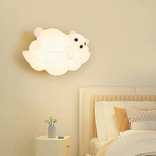 applique murale décorative en forme d'ours polaire idéale pour intérieur - vue 4 sur 9
