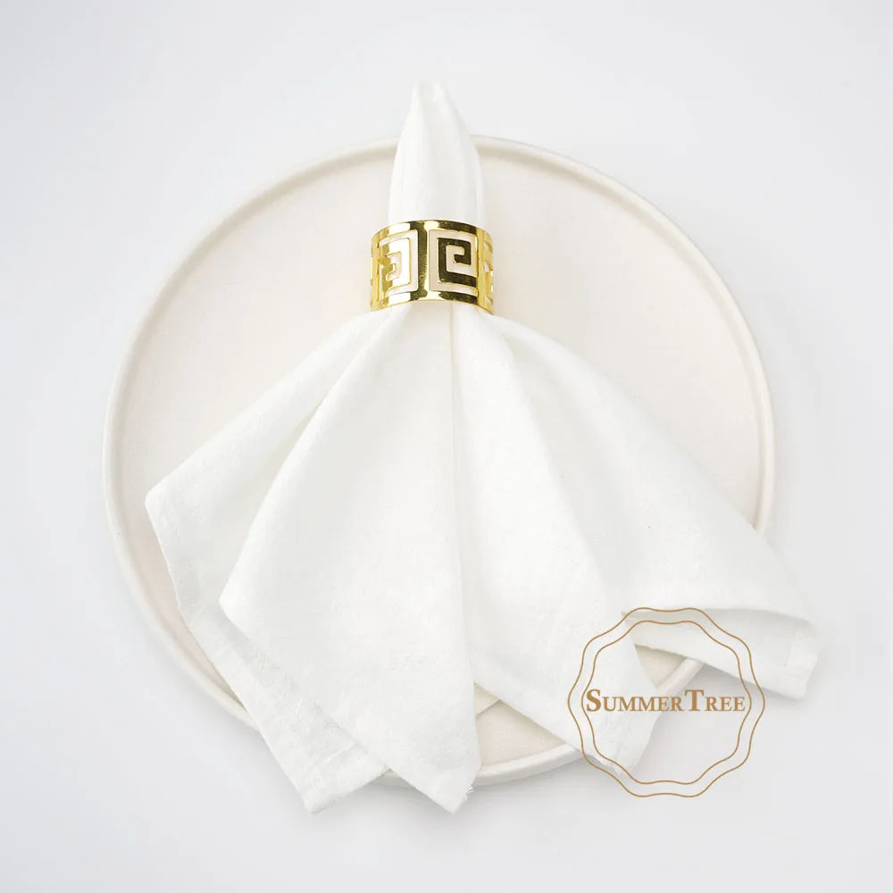 Serviette de table coton lavé style vintage 40x40