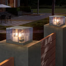 pilier lumière solaire extérieure étanche pour jardin villa