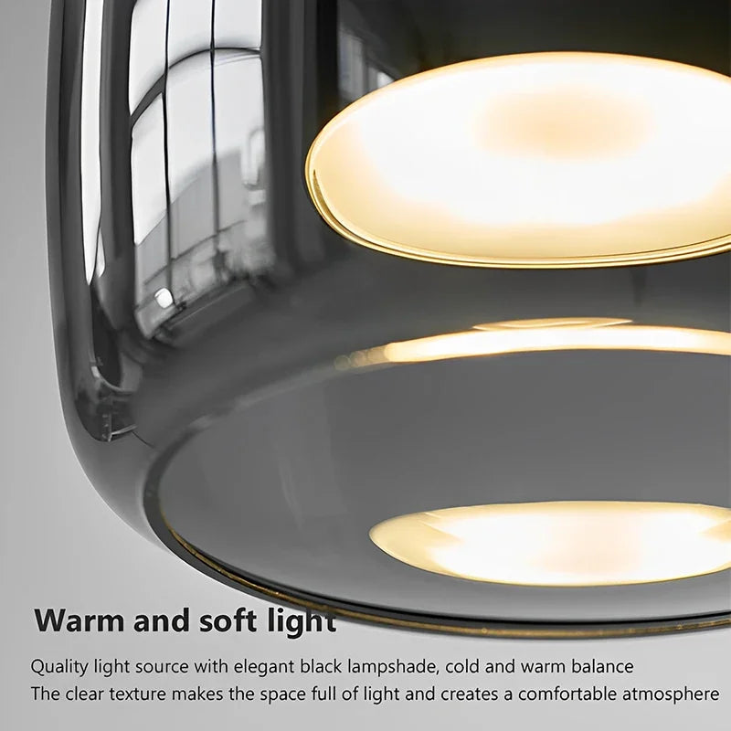 Suspension LED en verre au design nordique moderne - vue 6 sur 20