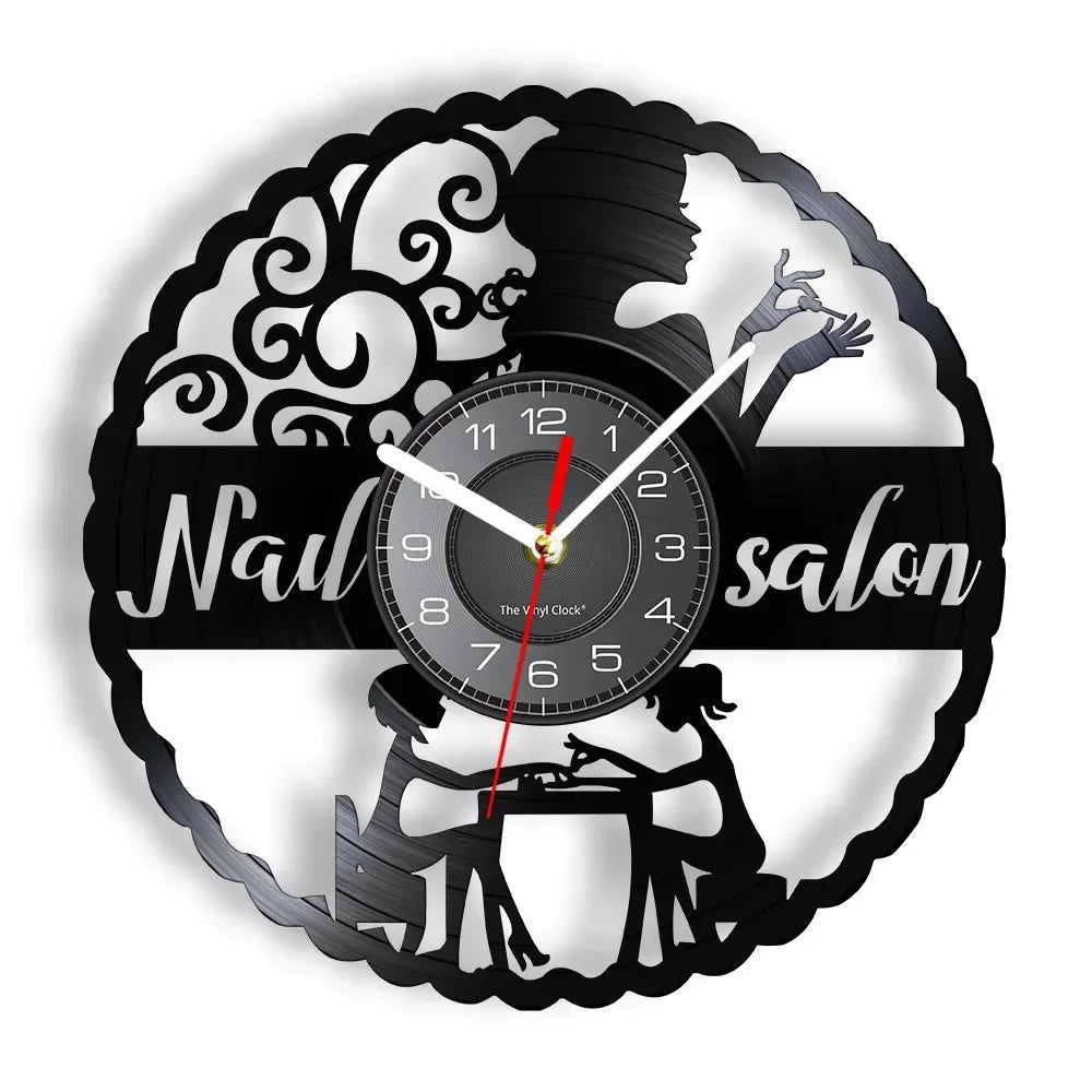 horloge murale vinyle pour salon de manucure et beauté - vue 15 sur 31