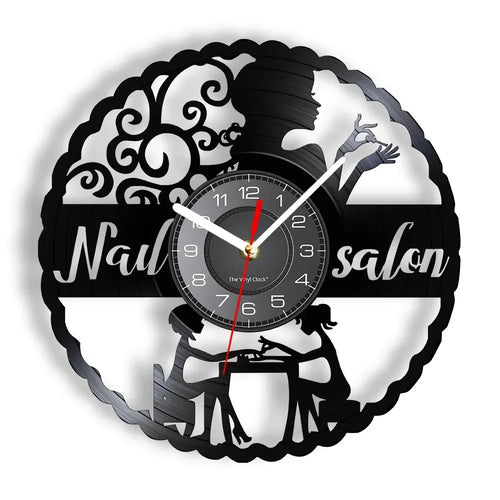 horloge murale vinyle pour salon de manucure et beauté - vue 16 sur 31