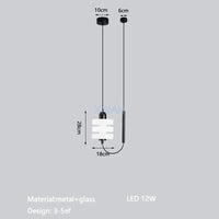 suspension design moderne led en verre câble réglable