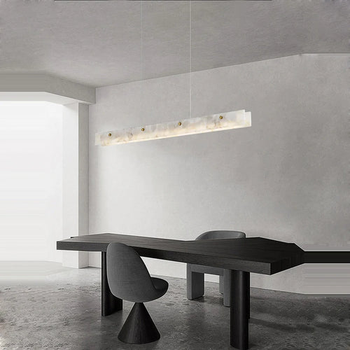 lustre en marbre acier inoxydable à led dimmable pour éclairage intérieur - vue 2 sur 10