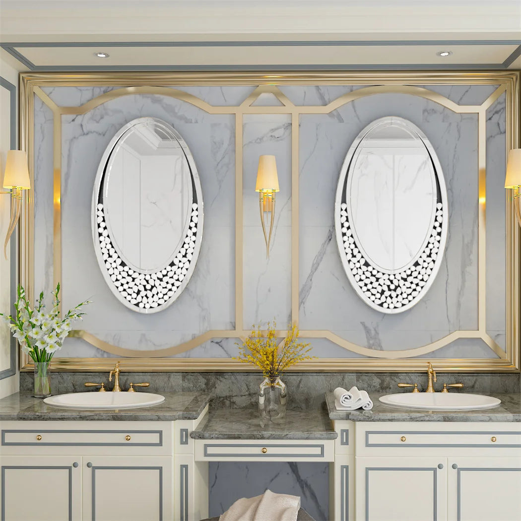 miroir décoratif ovale en forme de larme pour intérieur - vue 6 sur 6