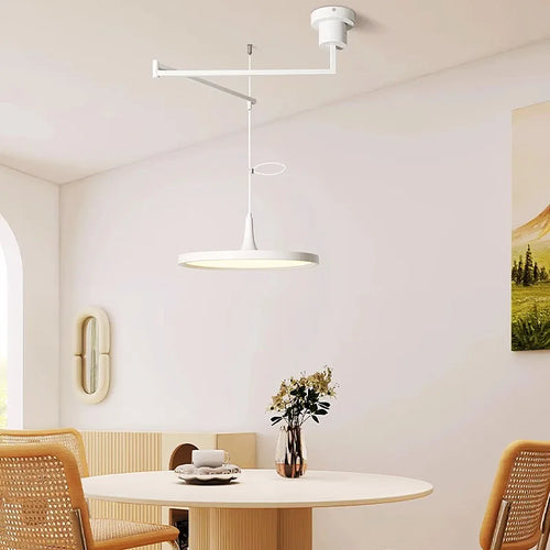 Modern Dining Table Pendant Lamps Swing Arm Hanging Light UFO Chandelier Lamp Restaurant Living Room Bar Kicthen Island Fixture - vue 3 sur 17