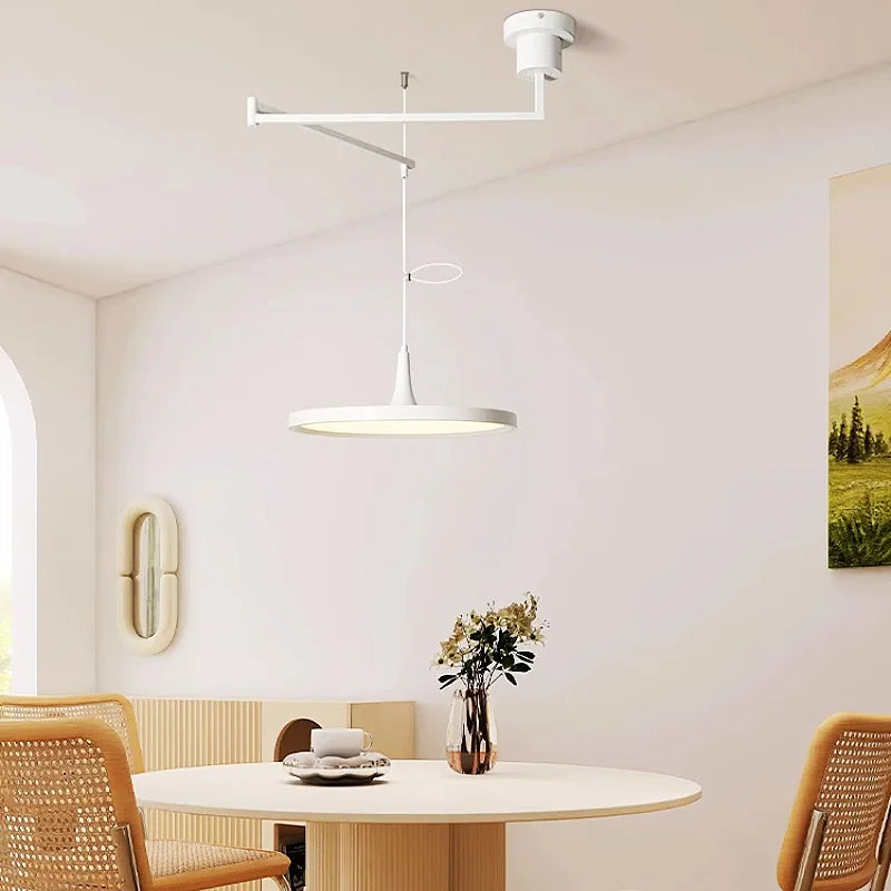 Modern Dining Table Pendant Lamps Swing Arm Hanging Light UFO Chandelier Lamp Restaurant Living Room Bar Kicthen Island Fixture - vue 2 sur 17