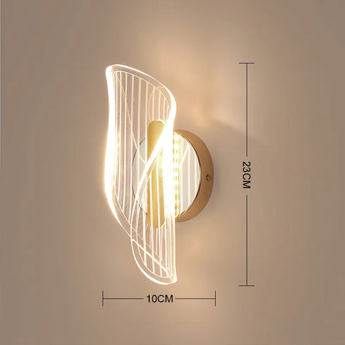 Applique murale moderne led acrylique salon intérieur chambre décoration - vue 11 sur 12