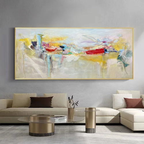 Tableau peinture abstraite personnalisée décorative peinte à la main sur toile - vue 4 sur 7