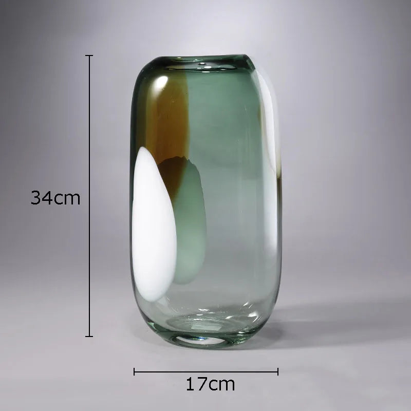 vase en verre ondulé pour décoration florale moderne - vue 9 sur 11