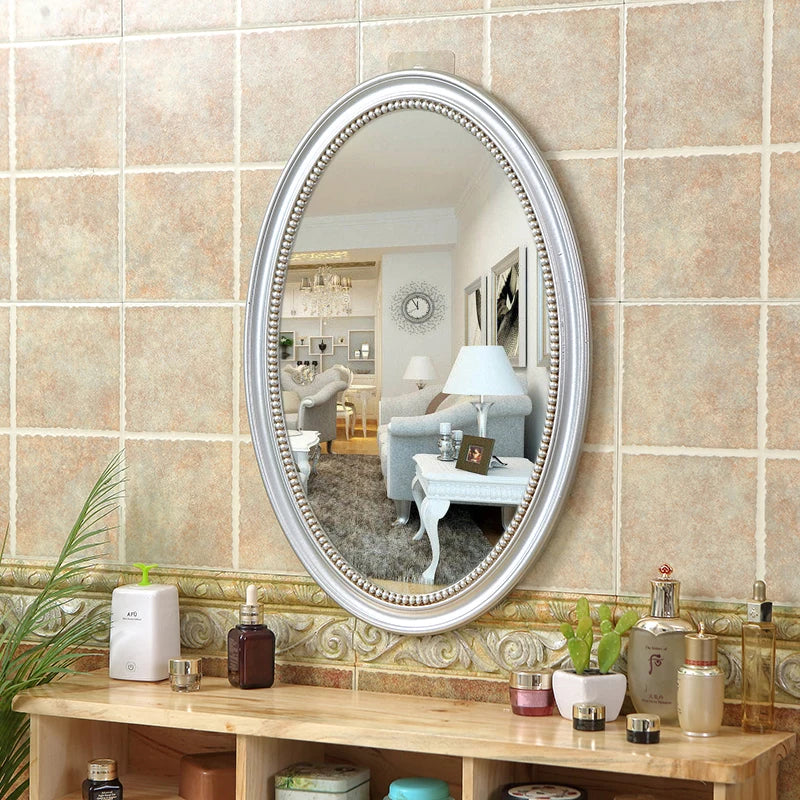 miroirs décoratifs ovales nordiques suspendus en macramé - vue 6 sur 12