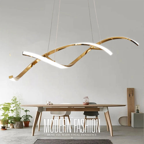 lustre moderne minimaliste en acier inoxydable pour restaurant et bar - vue 2 sur 10
