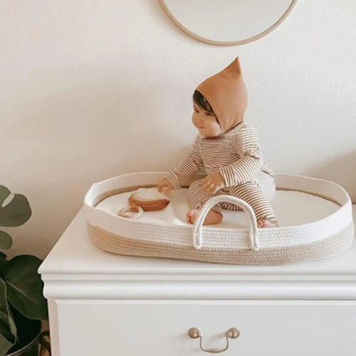 panier de couchage bébé en coton léger et doux - vue 4 sur 9