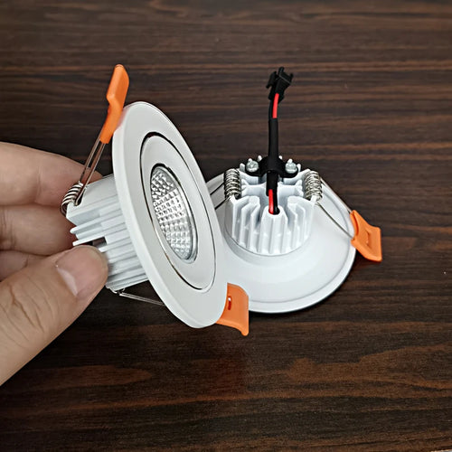 mini spot encastré led intérieur petit spot intégré avec pilote - vue 5 sur 8