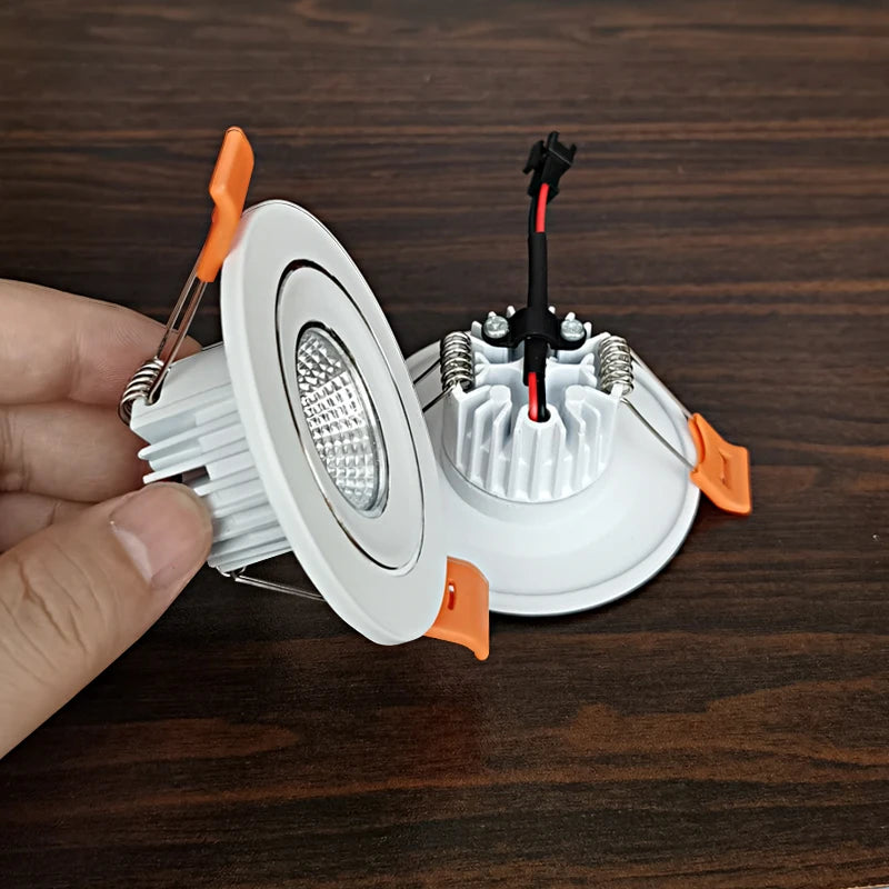 mini spot encastré led intérieur petit spot intégré avec pilote - vue 5 sur 8
