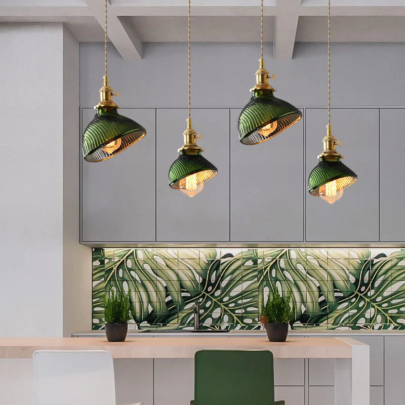 lustre en verre minimaliste éclairage créatif design suspendu - vue 1 sur 14
