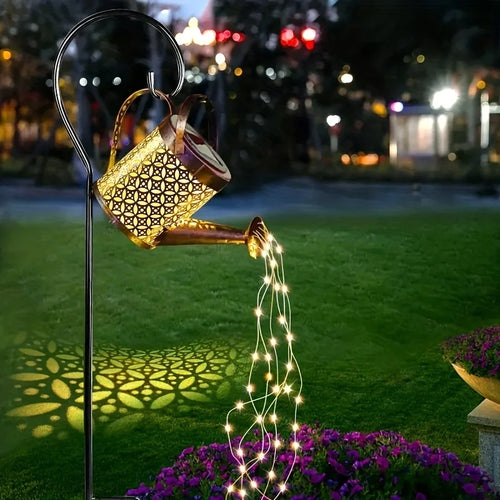 lanterne solaire en métal pour décoration de jardin extérieure - vue 2 sur 7