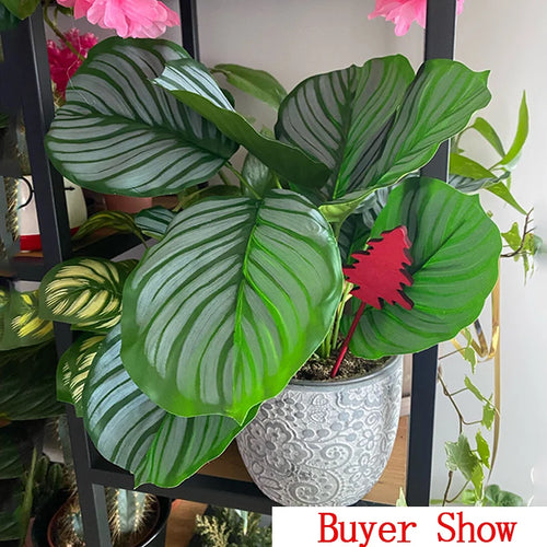 plante artificielle monstera tropicale décoration murale jardin - vue 7 sur 9
