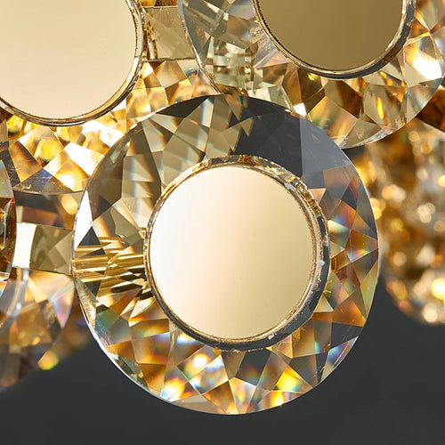 lustre en verre tournesol luxe design créatif pour espace moderne - vue 4 sur 14