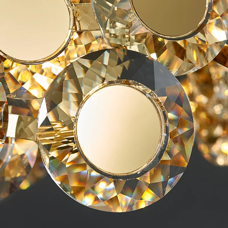 lustre en verre tournesol luxe design créatif pour espace moderne - vue 4 sur 14