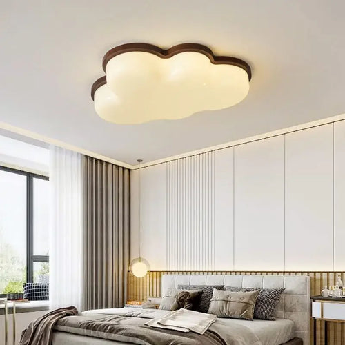 Plafonnier nordique en bois massif pour chambre à coucher - vue 3 sur 12