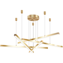 suspension à led en cuivre pour décoration intérieure élégante