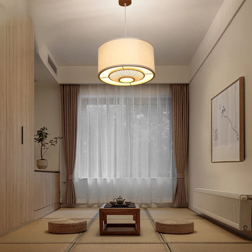 lustre en bambou style japonais pour intérieur zen - vue 5 sur 12