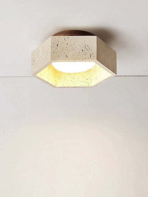 plafonnier led moderne en travertin pour intérieur élégant - vue 2 sur 6