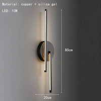 applique murale led minimaliste moderne en laiton