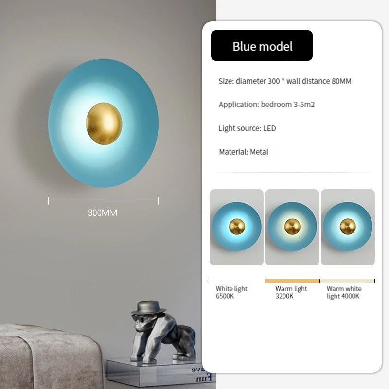 applique murale led ronde moderne pour décoration de luxe - vue 10 sur 11