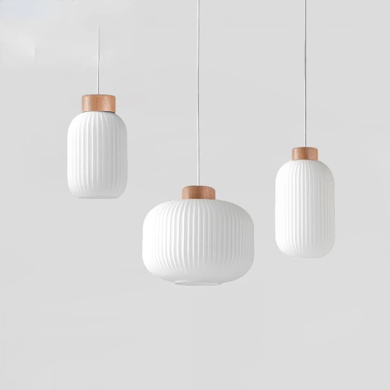 lampe led suspendue design nordique makaron pour décoration intérieure - vue 3 sur 9