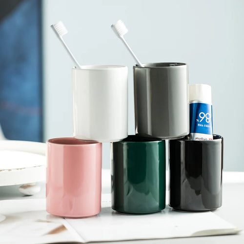 tasse en céramique créative pour brossage et gargarisme - vue 4 sur 11