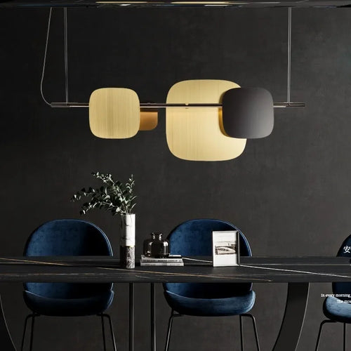 suspension nordiques grain de bois luminaire décoratif intérieur - vue 2 sur 7