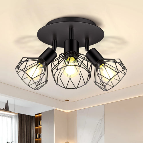 spot led plafonnier réglable en fil métallique pour intérieur - vue 2 sur 8