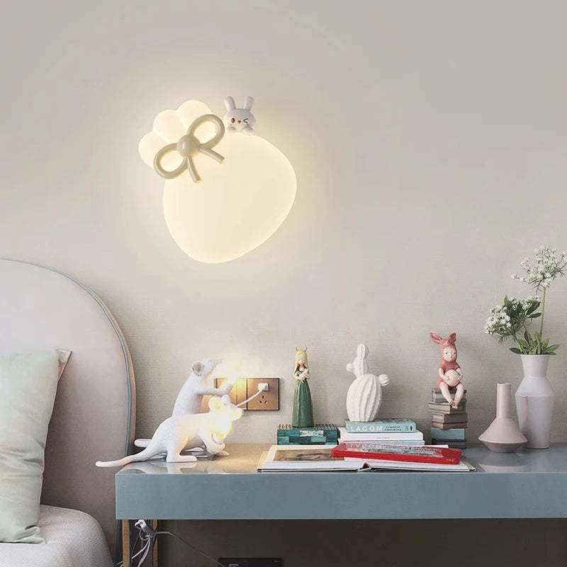 applique murale lapin et ours pour chambre enfant décorative - vue 1 sur 8