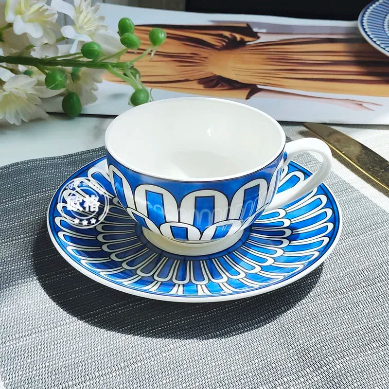 Tasse style européen motif sceau élégant pour thé