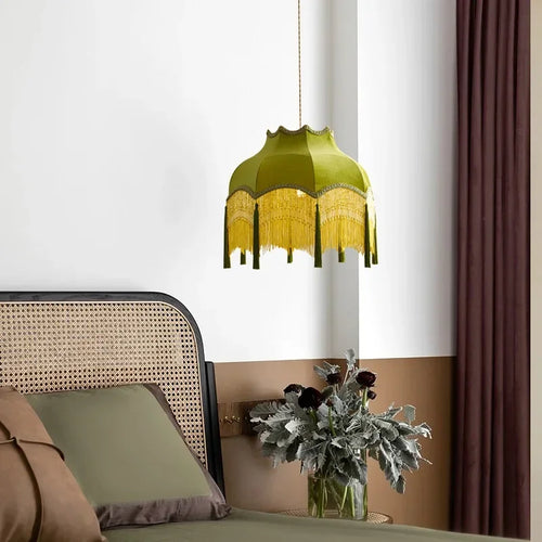 plafonnier led suspendu rétro avec pampilles pour intérieur élégant - vue 8 sur 8