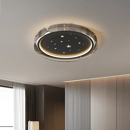 plafonnier led minimaliste avec ciel étoilé et design haut de gamme - vue 4 sur 7
