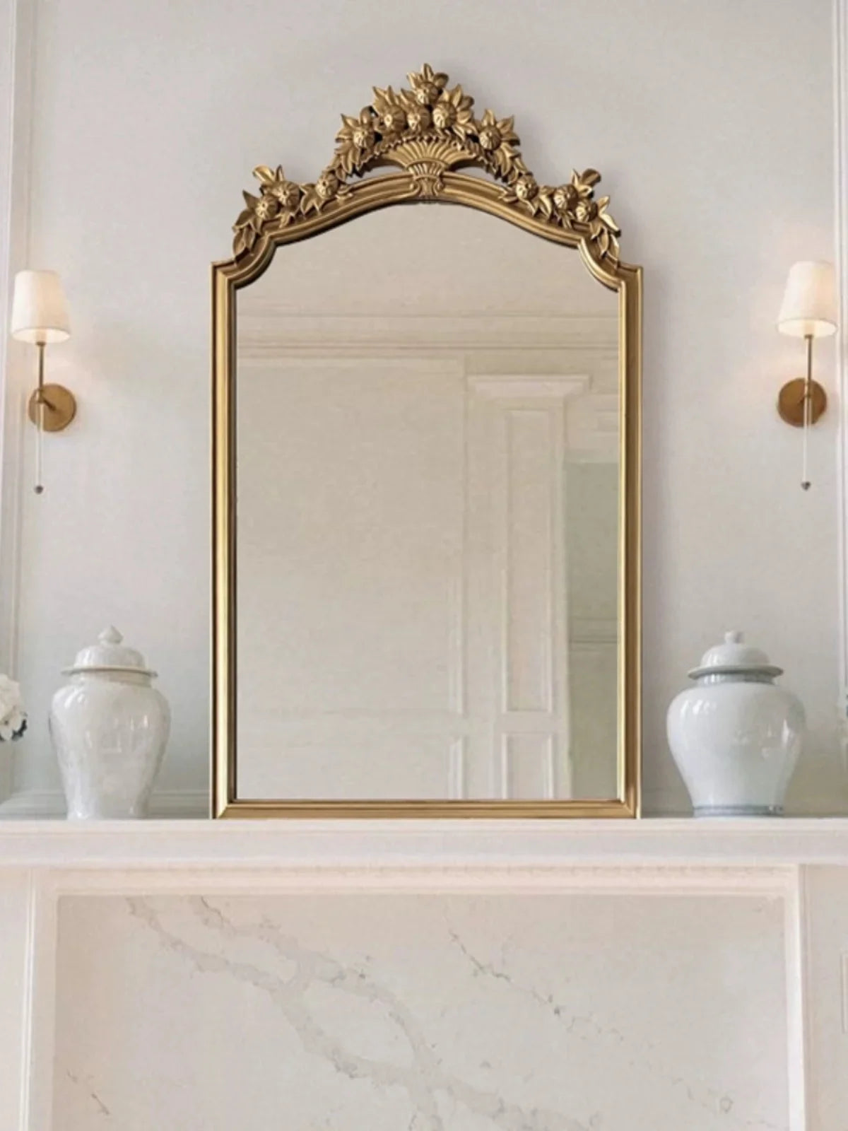 miroir rétro européen décoratif design créatif luxe grand HD - vue 4 sur 6