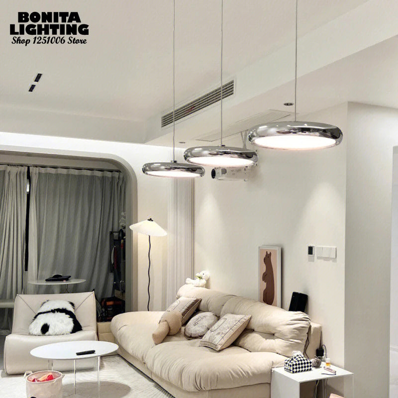 suspension à led minimaliste moderne design luxe ronde avec gradation - vue 6 sur 14
