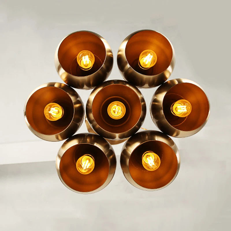 suspension métal boule style américain rétro pour restaurant et bar - vue 4 sur 6