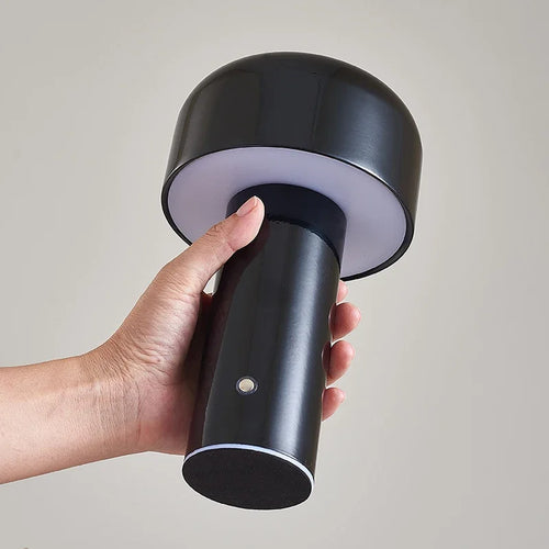 lampe de table champignon sans fil rechargeable variable type c - vue 9 sur 11