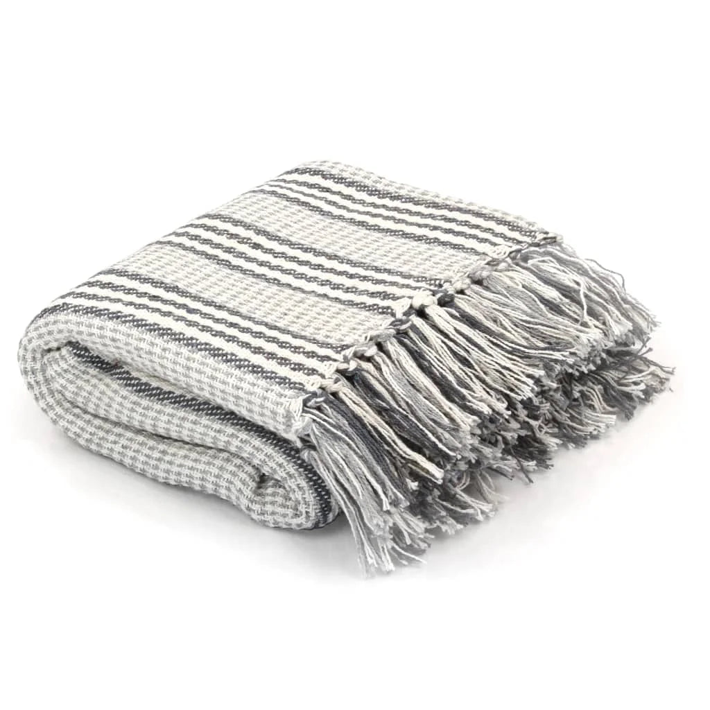 Plaid coton chevrons doux confortable pour salon chambre - vue 11 sur 17